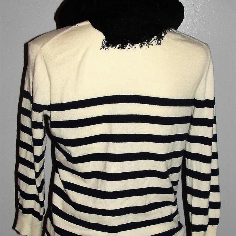 GAP, navy & cream, nautical cardigan - Picture 2 of 5